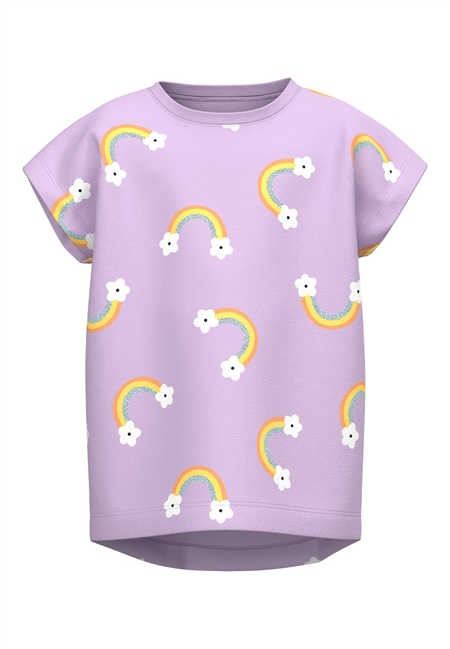 NAME IT T-shirt Vigga Orchid Rainbow